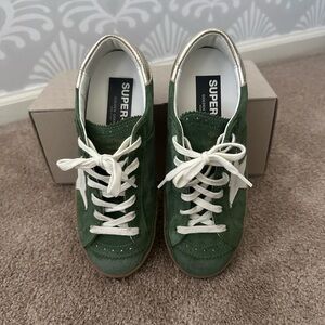 Golden Goose superstar Suede Sneakers with White Laces